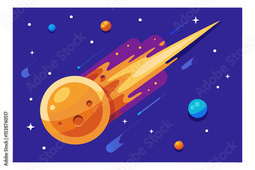 comet space travel sky star fly galaxy universe