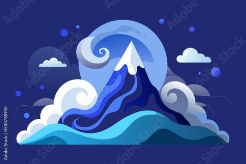 mountain sleeping giant moon