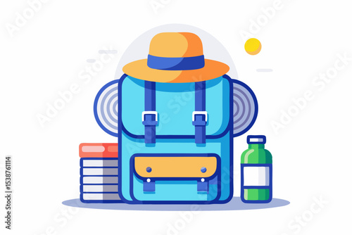 summer backpack sunhat water gear