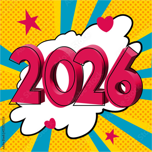  2026 carte vœux popart 3 NEW 1
