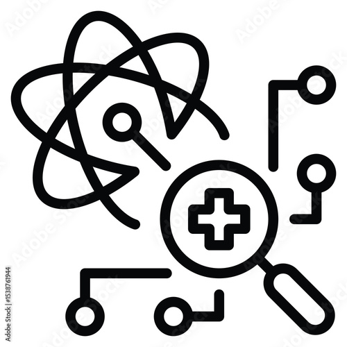 Diagnostic Medical Physicist Icon Line Vector Illustration