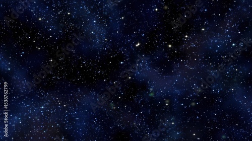 Vast starry night sky filled with twinkling stars and deep cosmic colors creating serene atmosphere