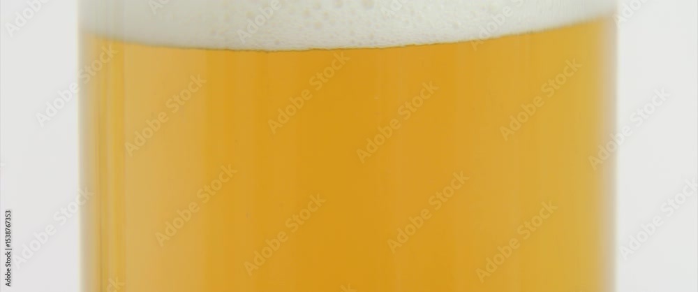Transparent glass full of beer 4K anamorphic video