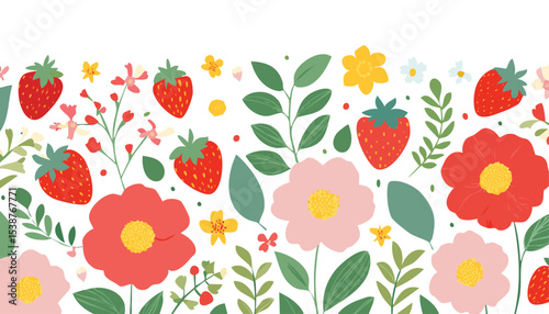 Set of tropical leaves and exotic flower. Palm, banana leaf, hibiscus, plumeria flowers, bird of paradise. Bouquets with tropical flowers. Vector flat cartoon illustration. flower, leaf, hawaii, 