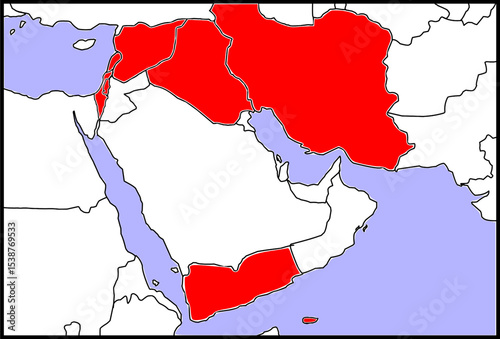 map of countries in armed conflict in the middle east, map of the middle east highlighting countries in armed conflict