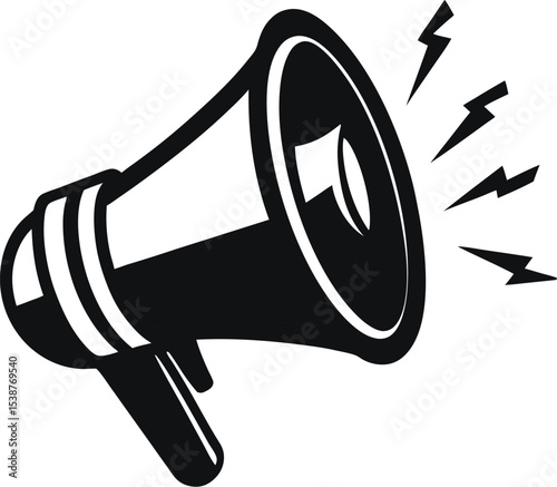 megaphone icon vector silhouette 