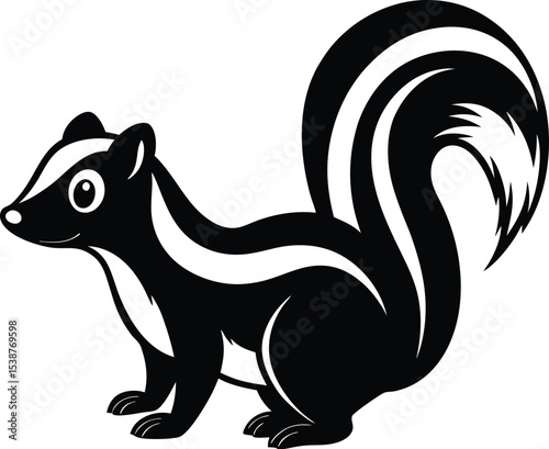 skunk cartoon vector illustration