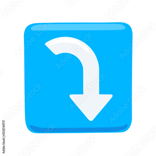 Right Then Down Arrow