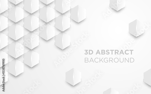 3D Abstract white Background 