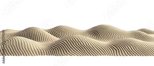 Sandy ripples create dunes on a black backdrop