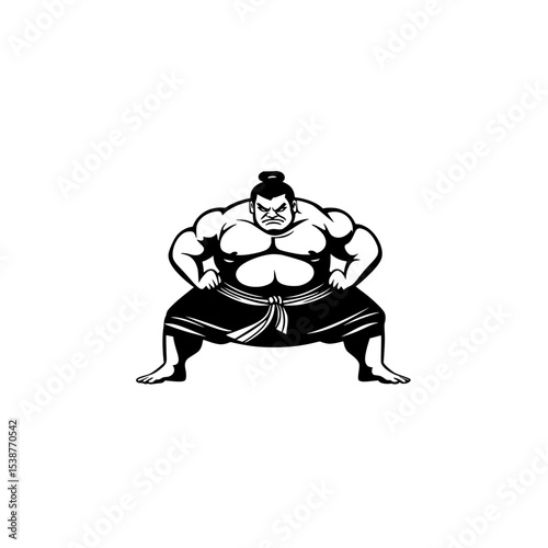 vector icon of sumo wrestler