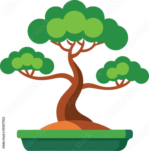Bonsai tree vector illustration 