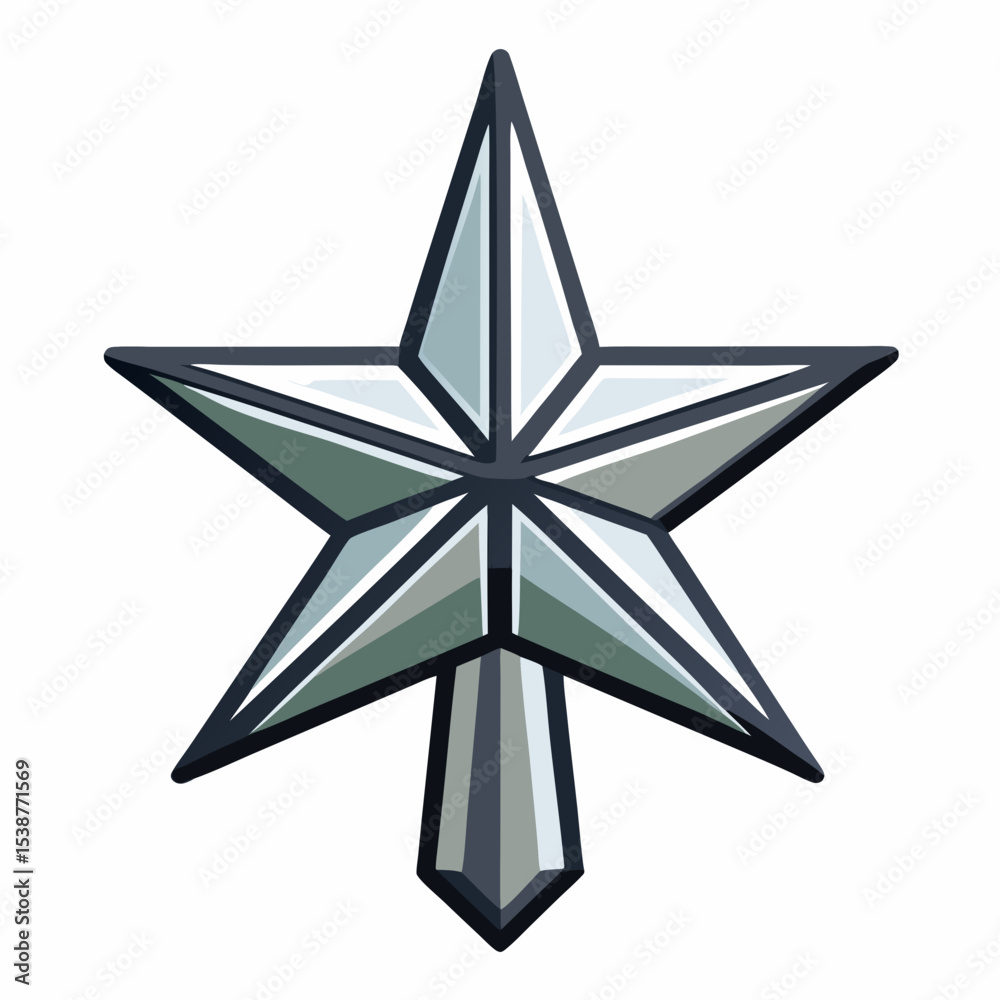 Obraz premium 3d silver star