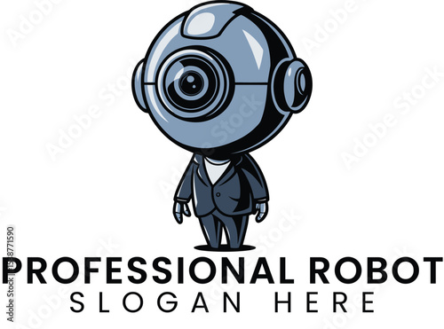 Professional Robot Character Design Digital Art Illustration cute icon logo code data clean future  