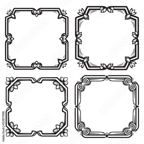 Elegant Decorative Floral Frames Packs
