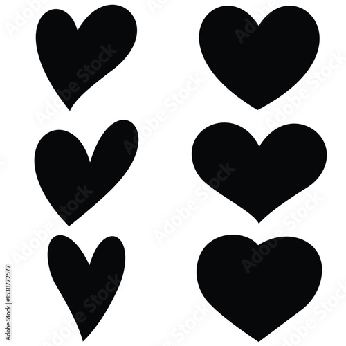 heart icons set 09