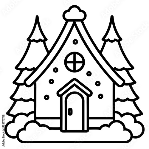 house in the snow