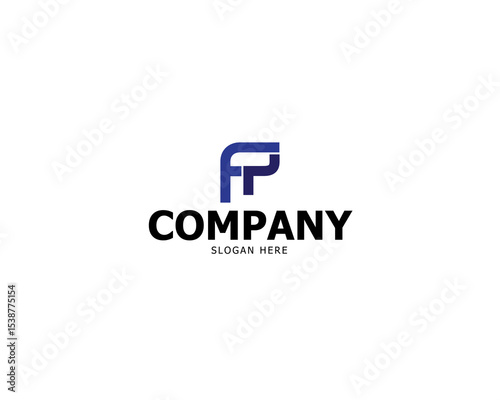 Logo Letter Initial F and P For your Company Simple Vector