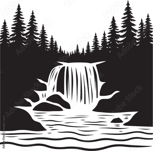 Wilderness Watch: Bear in the Mountain Pines  bear, forest, wild animal,  vector bundle