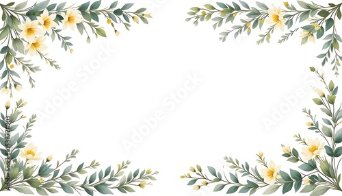 Vintage floral border with soft pastel roses, peonies, and leaves on white background. Perfect for wedding invitations, greeting cards, and elegant designs with space for text in the center.