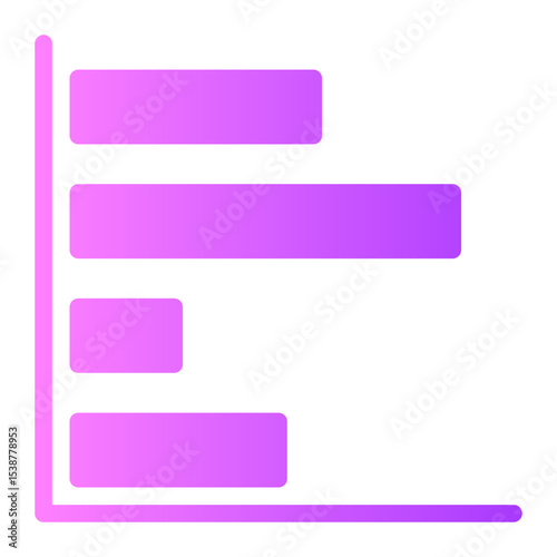 bar graph gradient icon