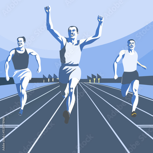 A racing men