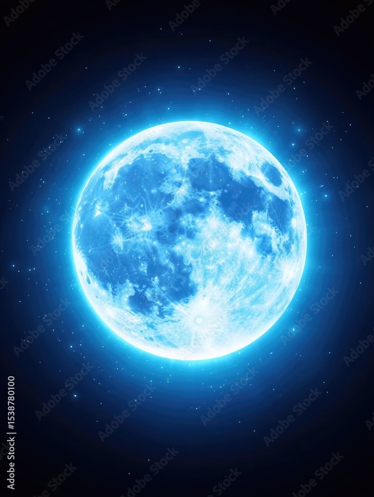 Obraz premium Moonlit Night Sky