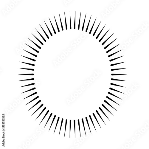 Comic Speech Bubble with Speed Lines (Monochrome)