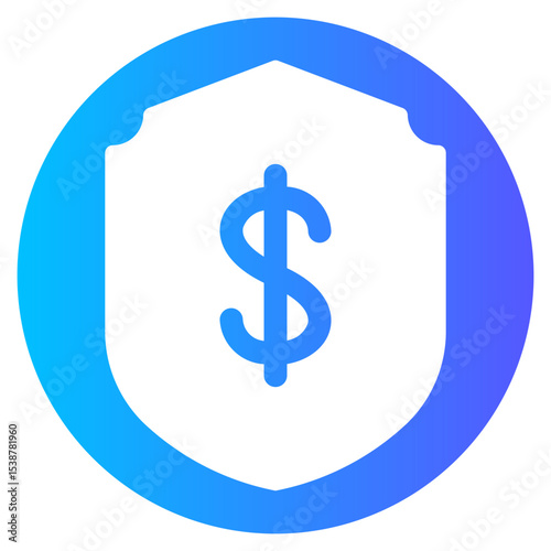 secure payment gradient icon