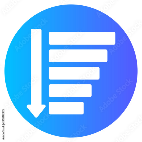 sort descending gradient icon