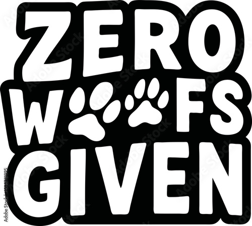 Zero Woofs Given Scalable SVG Vector Graphic with Editable Paths and Layers for Web, UI Design, Digital Art, and Print Applications