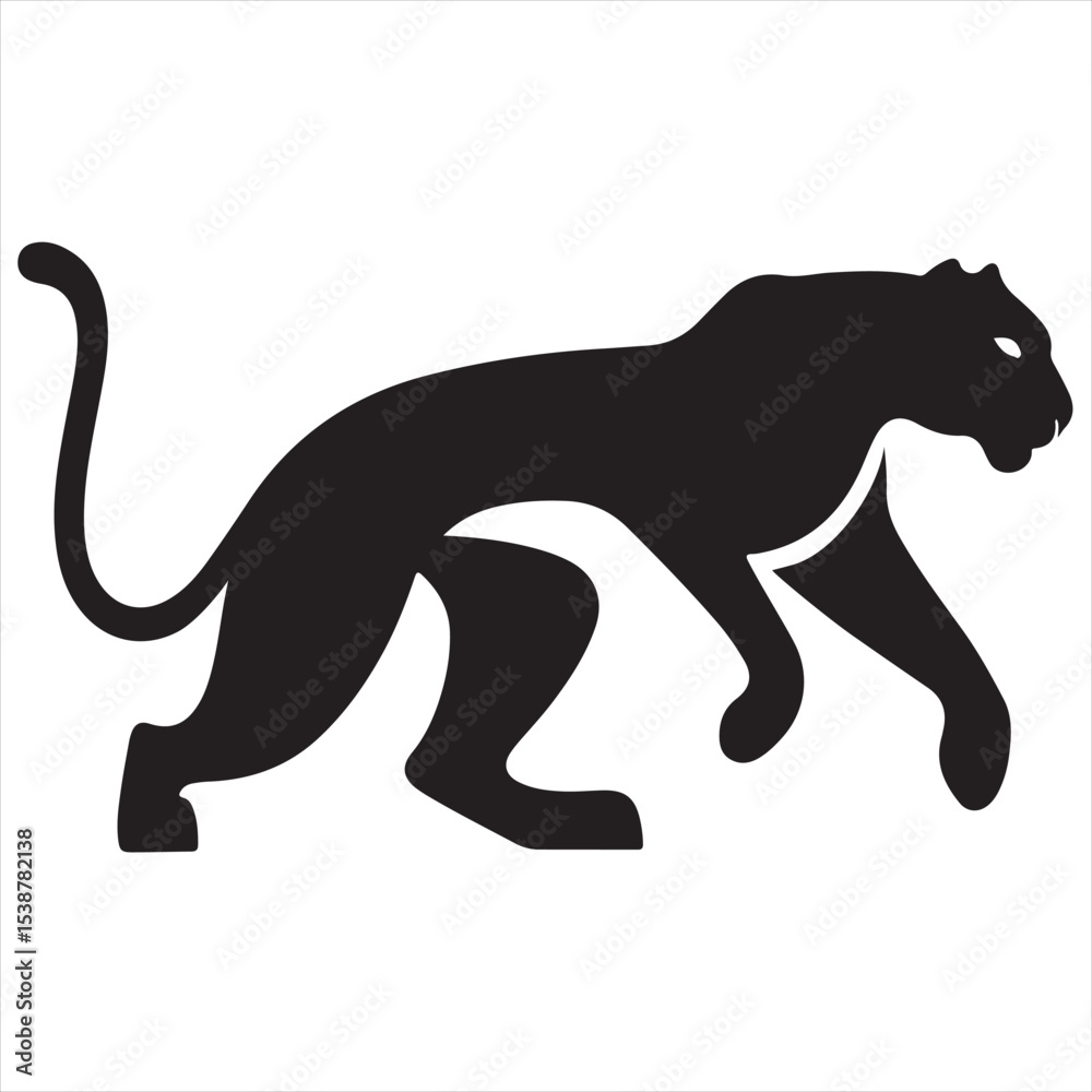 Fototapeta premium Elegant Silhouette Panther Logo Design | Sleek, Bold, and Custom Panther Logo for Your Brand