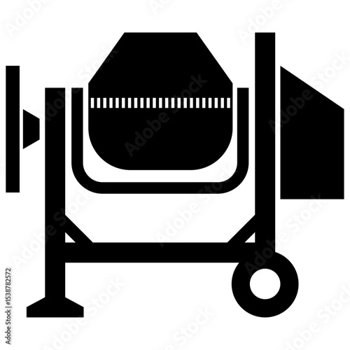concrete mixer icon vector illustration.