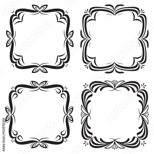 Filigree Decorative Floral Border Packs

