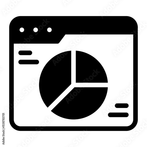 Analytics glyph icon