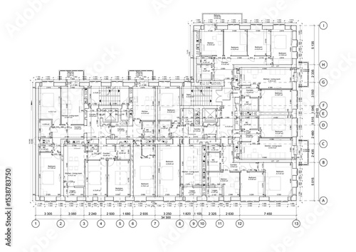 Planos arquitectonicos. Modern urban building blueprint design with architectural layout high resolution picture