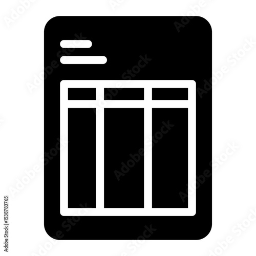 data glyph icon