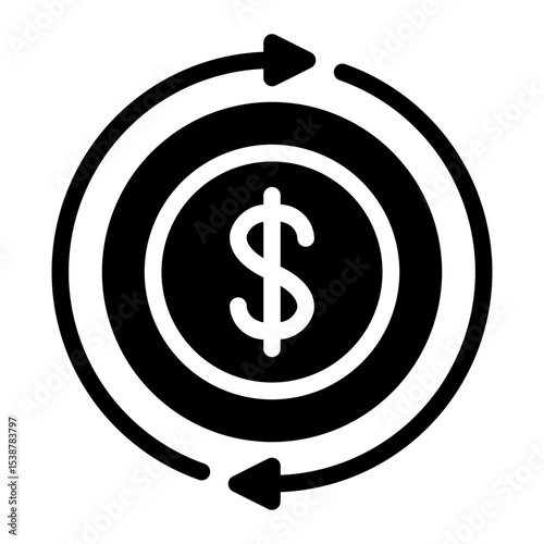 Money Exchange glyph icon
