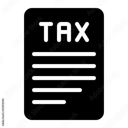 tax glyph icon