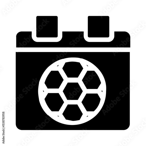 football schedule icon vector