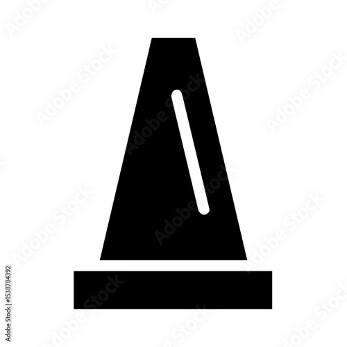 vector black cone icon illustration