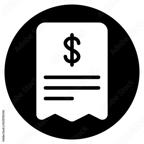 invoice glyph icon