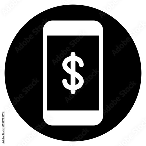 online payment glyph icon