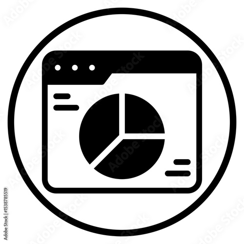 Analytics glyph icon