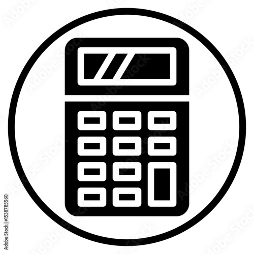 calculator glyph icon
