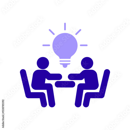 Icon a brainstorming, isolated against a clean background.