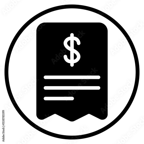 invoice glyph icon