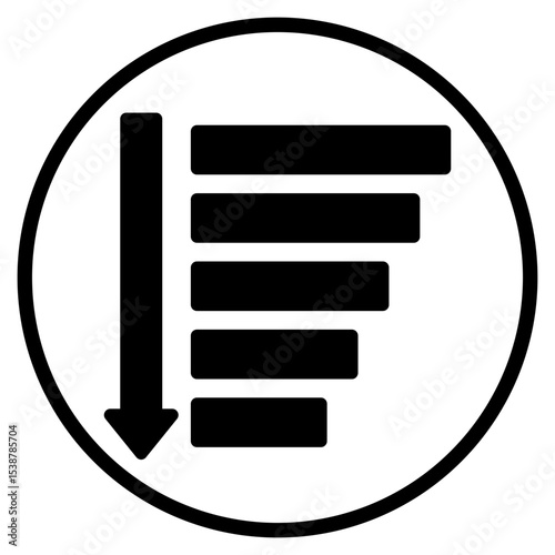 sort descending glyph icon