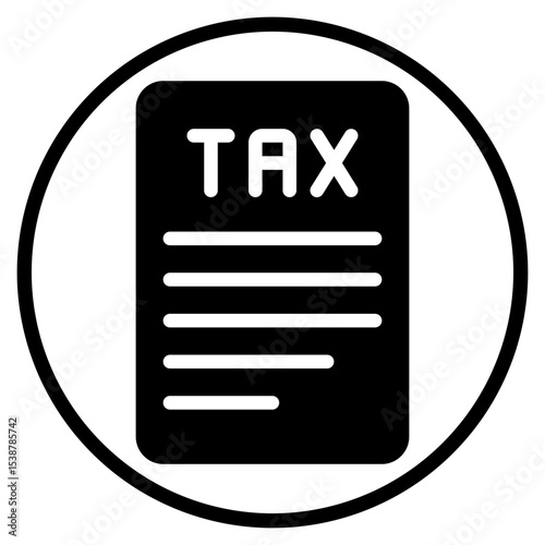 tax glyph icon