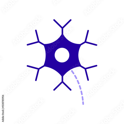 Icon a neuron, isolated against a clean background.
